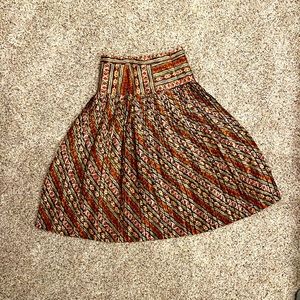 Fall Color Pleated Skirt